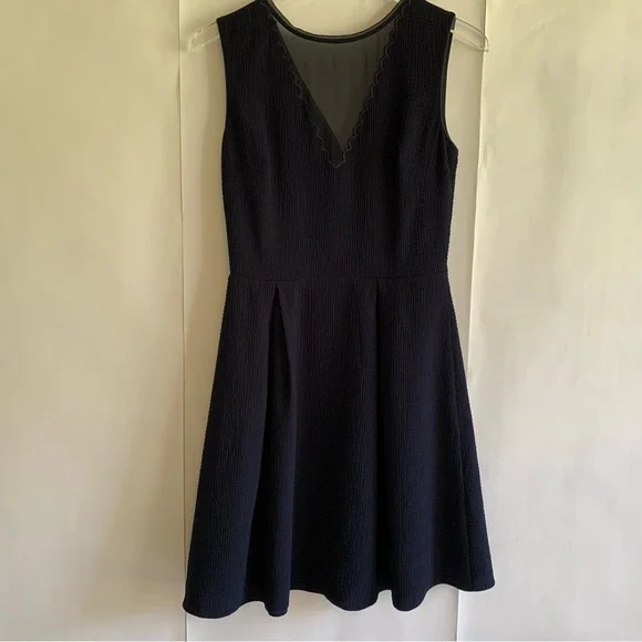 Reiss Marlowe Fit And Flare mini Dress Navy - Picture 10 of 15